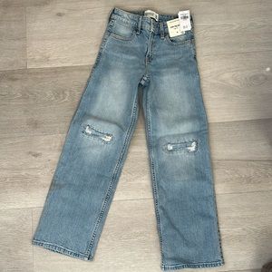 Abercrombie Kids girls wide leg jeans